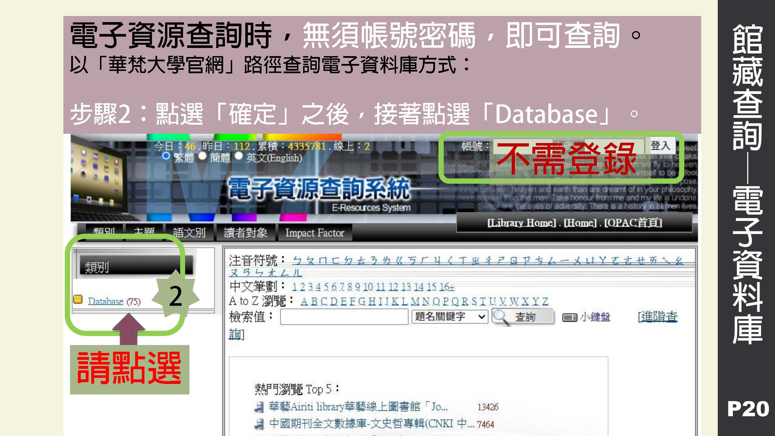 【華梵圖書館】查詢電子資料庫無須帳號密碼小撇步